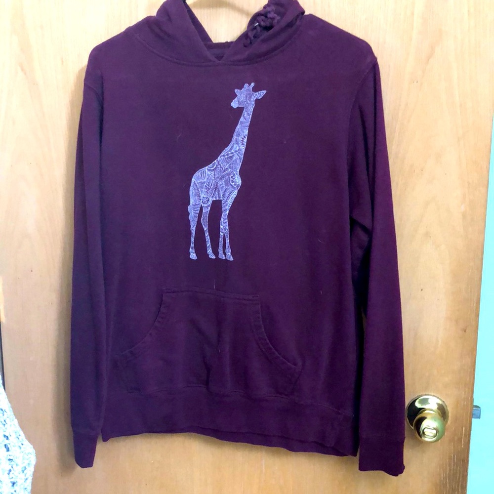 Cute purple giraffe hoodie